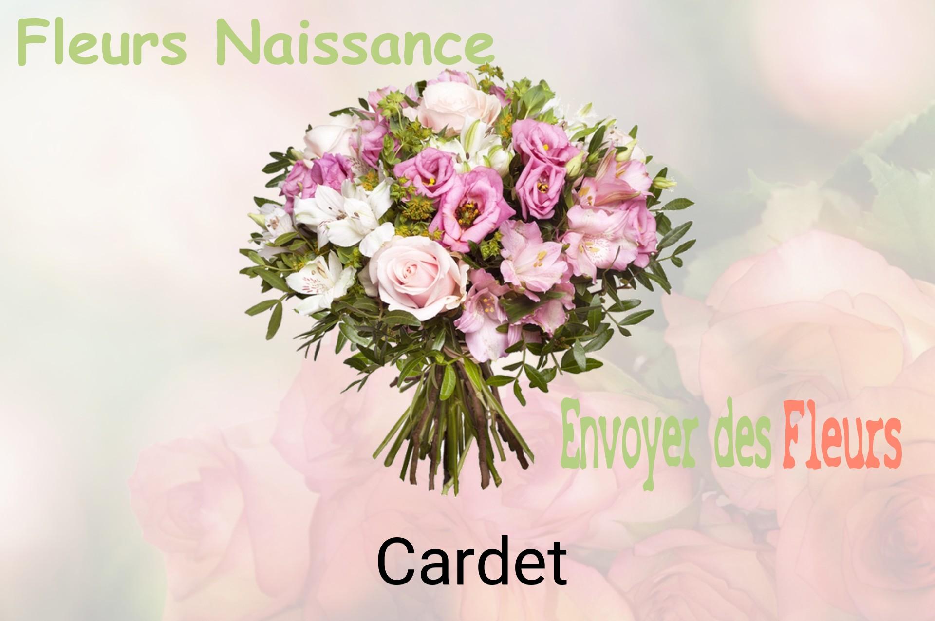Bouquet de fleurs de naissance livré à Cardet